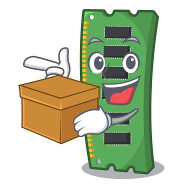 Kutu RAM bellek kartı ile maskot şekli