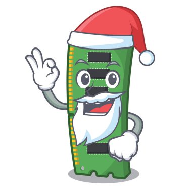 Santa RAM hafıza kartı karikatür tablo üzerinde