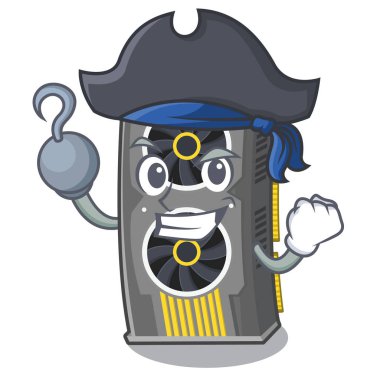 Şekil maskot korsan video grafik kartı