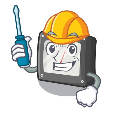 Karikatür tablo üzerinde Otomotiv amper metre