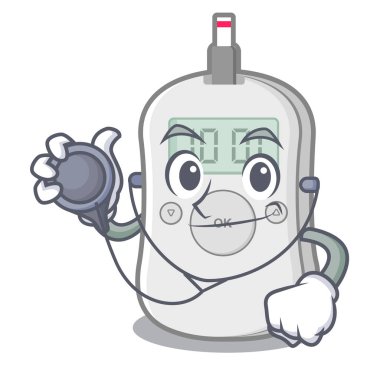 Karakter şeklinde Doktor diyabet kontrol makinesi