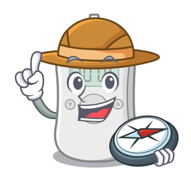 Explorer diyabet kontrol makinesi karikatür tıp kutusu