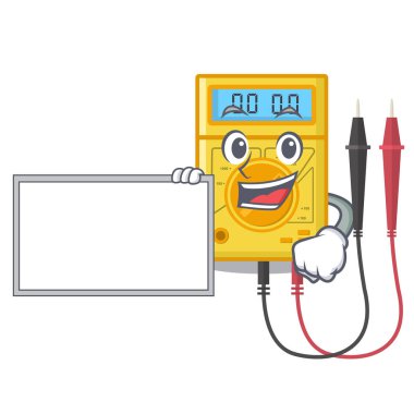 Maskot dolabında dijital çokölçer var.