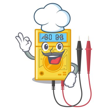 Chef dijital multimetre karakteri ile izole