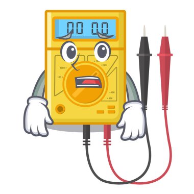 Karikatür şeklinde korkmuş dijital multimetre oyuncaklar