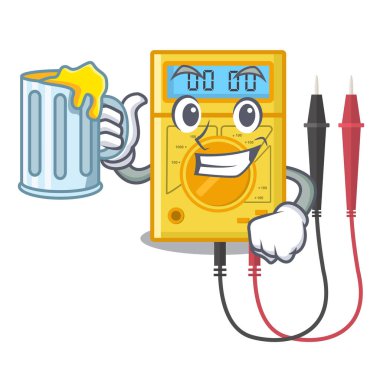 Karikatür şeklinde meyve suyu dijital çoklu metre oyuncaklarıyla