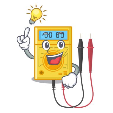 Çizgi film duvarına bir fikir dijital multimetre sopa var