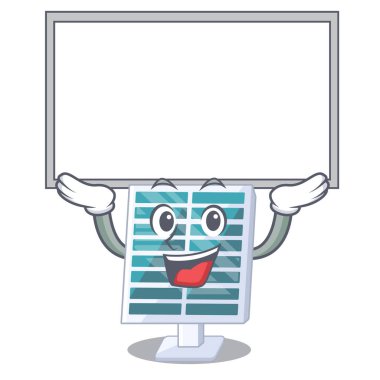 Up board güneş penels karikatür izole