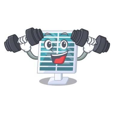 Fitness güneş penels karikatür izole