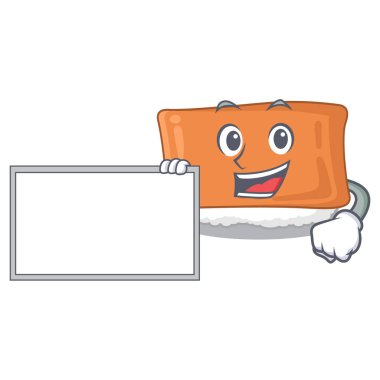 Tahta inari suşiyle karakter tabağı servis edilir.