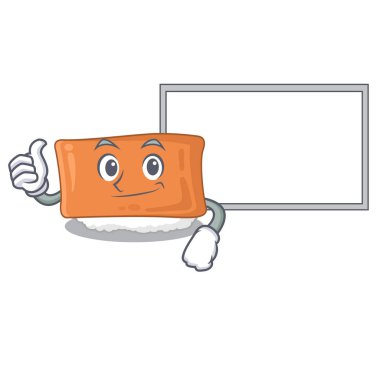 Board inari sushi ile thumbs up karakter plaka servis edilir