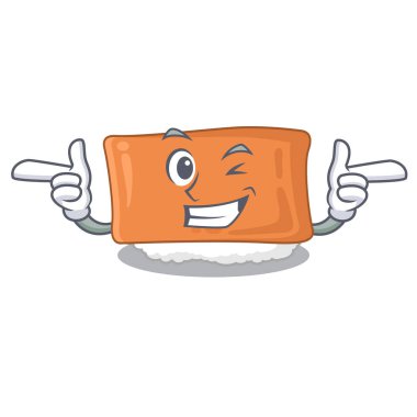 Çizgi film şeklinde göz kırpan inari suşi.