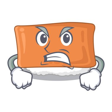 Kızgın inari suşi karikatür kurulu servis edilir