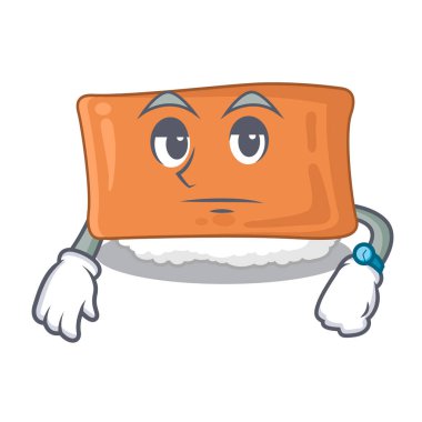 Maskot ile izole inari suşi bekliyorum