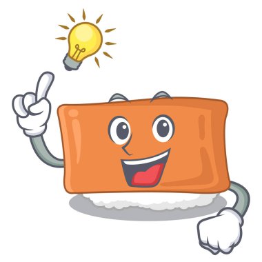 Maskot ile izole inari suşi bir fikir var