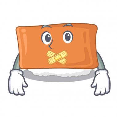 Sessiz inari suşi maskot ile izole
