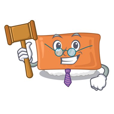 Yargıç inari suşi maskot ile izole