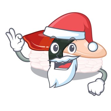 Santa hokkigai suşi karikatür tablo servis edilir