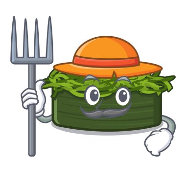 Çiftçi wakame chuka karikatür plakaları servis edilir