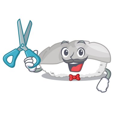 Berber ika suşi karikatür ile izole