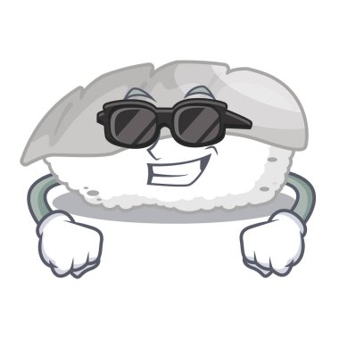 Süper serin ika suşi maskot yer servis edilir