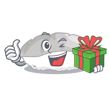 Çizgi film şeklinde bir suşi.