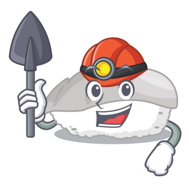 Karikatür şeklinde Madenci ika suşi