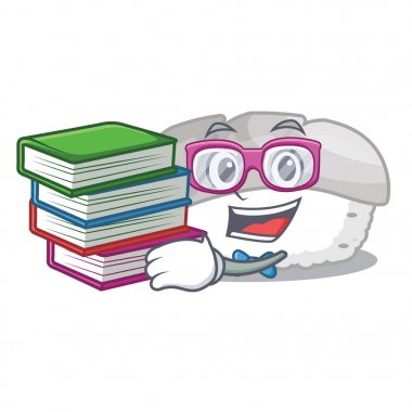 Charater öğle yemeği kutusunda kitap ika suşi ile Öğrenci