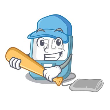 Karakter ile izole beyzbol kan basıncı oynamak