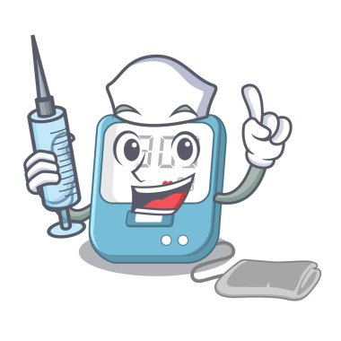 Maskot şeklinde hemşire kan basıncı