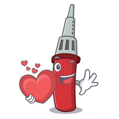 Karakter biçiminde kalp lehimleyici demirle