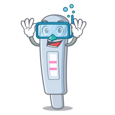 Karikatür izole Dalış test paketi