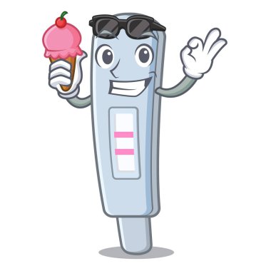 Dondurma test paketi karikatürde izole edilmiş