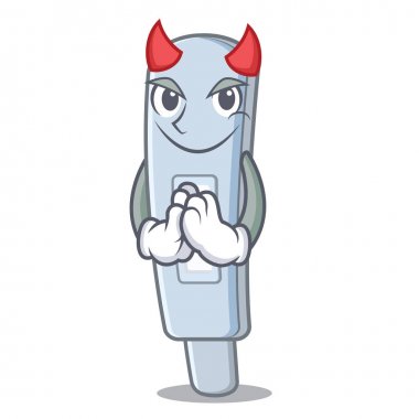 Karikatür ilaç dolabında Devil test paketi