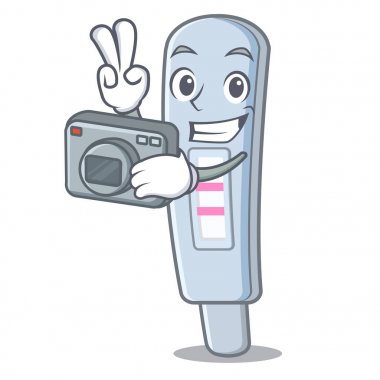 Karikatür ilaç dolabında Fotoğrafçı test paketi