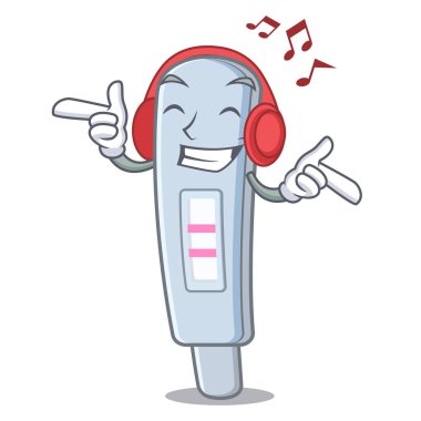 Karikatür ecza dolabında müzik test paketi dinleme