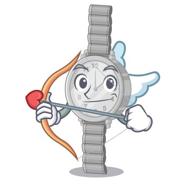 Karikatür takı kutusunda Cupid Kol Saati