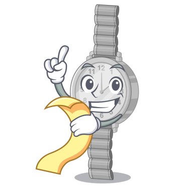Menü kol saati maskotla izole edilmiş.