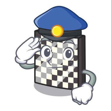 Bir maskot ile Polis satranç tahtası