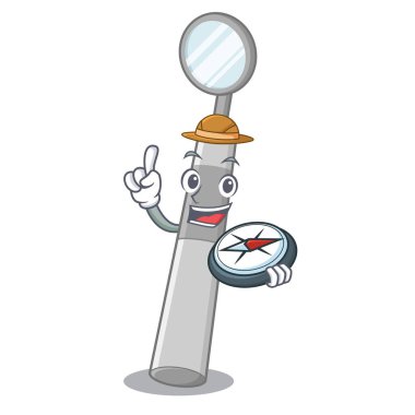 Explorer diş ayna karakteri izole