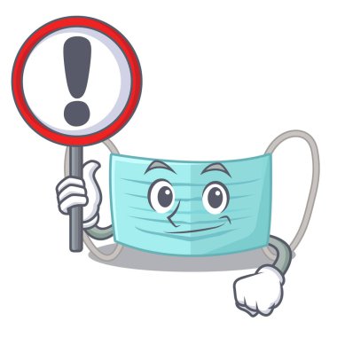 Maskotla izole edilmiş ameliyat maskesiyle