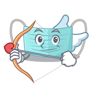 Maskot ile izole Cupid cerrahi maske