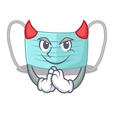 Karikatür kutusunda Şeytan surigcal maske