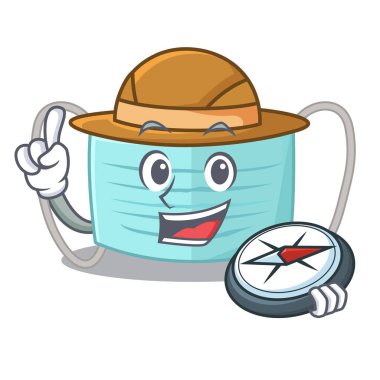 Karikatür kutusunda Explorer surigcal maske