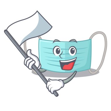 Çizgi film cüzdanında cerrahi maskeyle