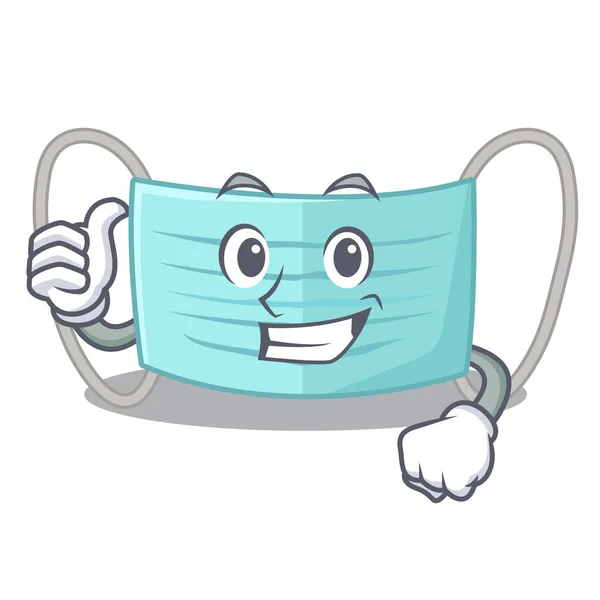 Waving surgical mask in the charcater shape — Stock Vector © kongvector