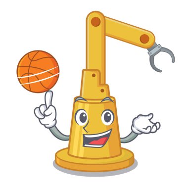 Basketbol montaj otomasyon makinesiyle maskotu izole ettik.