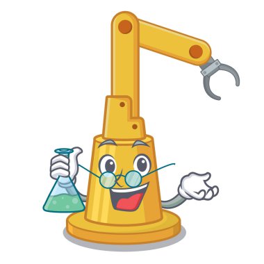 Profesör montaj otomasyon makinesi karikatür şekli