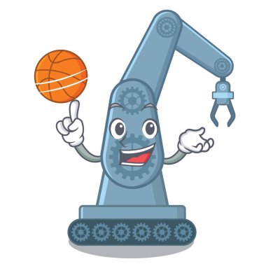 Basketbol mekatronik robotik kolu karakterde izole edilmiş.