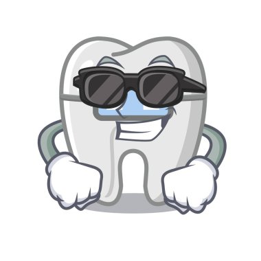 Süper serin parantez karikatür ile izole